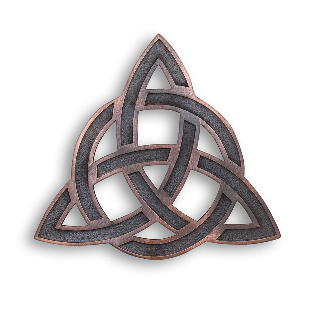 Trinity Knot Plaid Brooch - Available in 5 Finishes - Braemar Highlandwear Chocolate Bronze