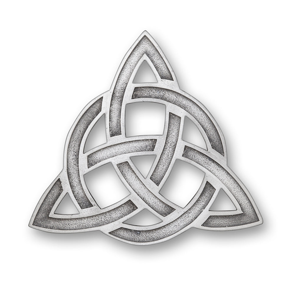 Trinity Knot Plaid Brooch - Available in 5 Finishes - Braemar Highlandwear Matte