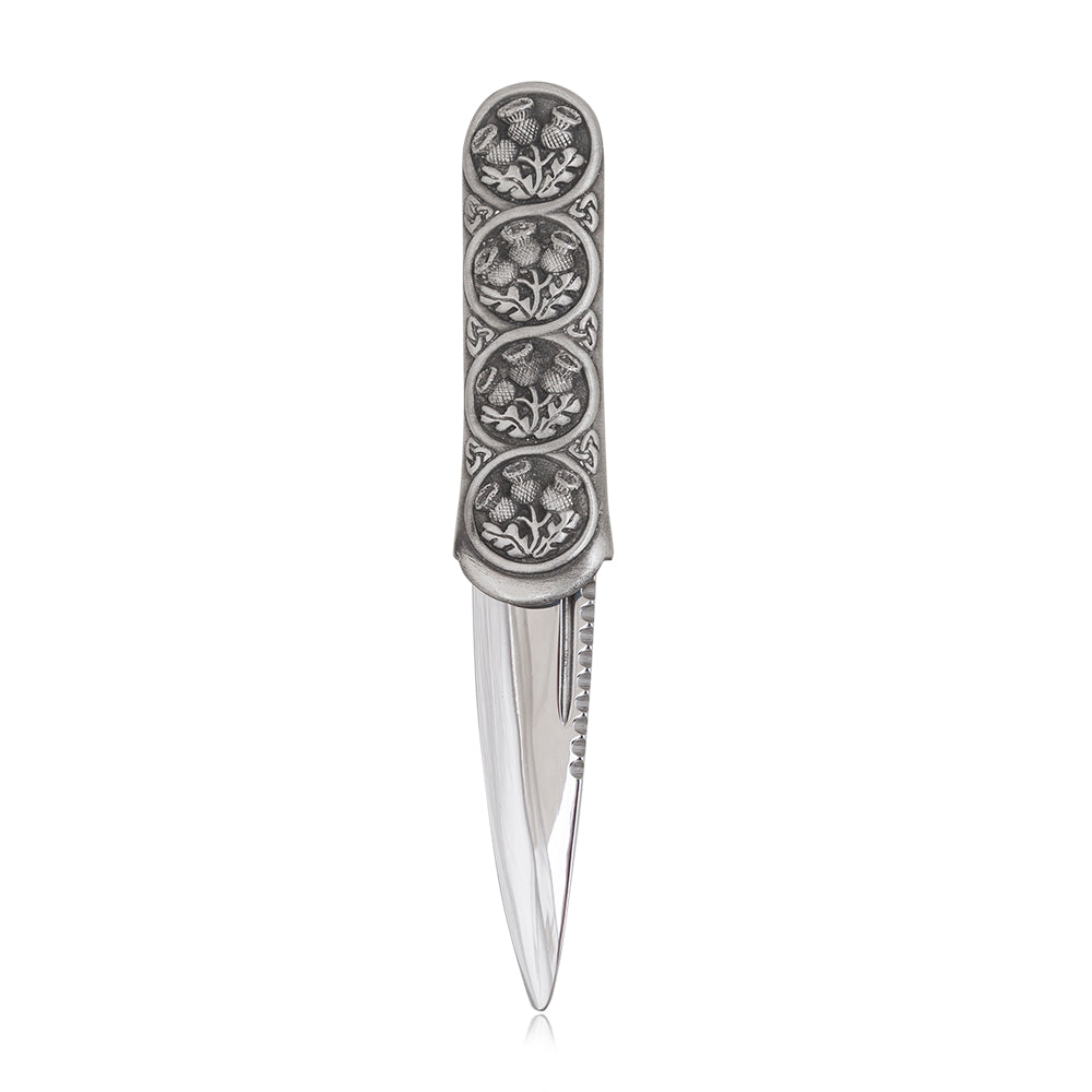 Thistle Patterned Sgian Dubh - The Ultimate Highland Accessory - Braemar Highlandwear Matte