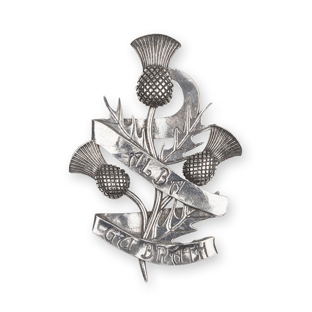 Alba Gu Brath Pewter Kilt Pin - Braemar Highlandwear Polished