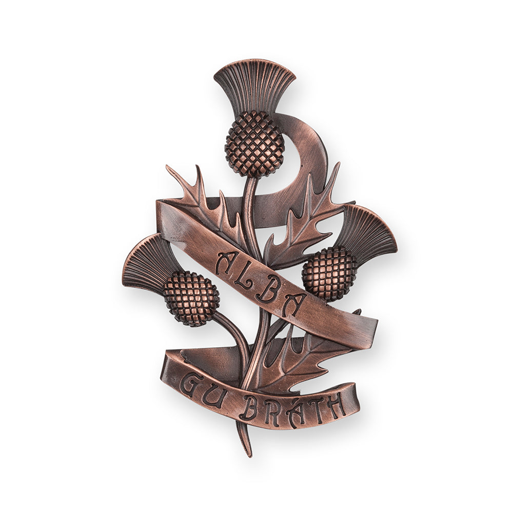 Alba Gu Brath Pewter Kilt Pin - Braemar Highlandwear Chocolate Bronze