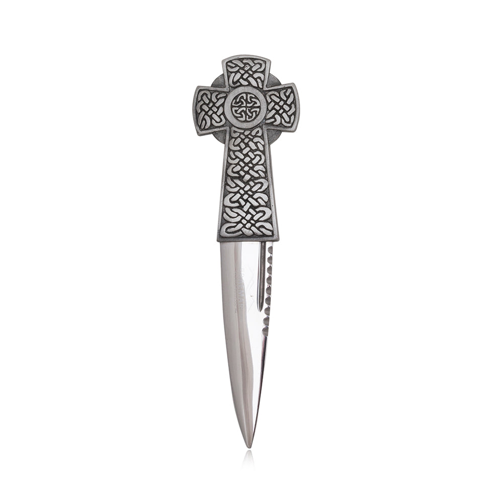 Celtic Cross Sgian Dubh - Made from Fine British Pewter - Braemar Highlandwear