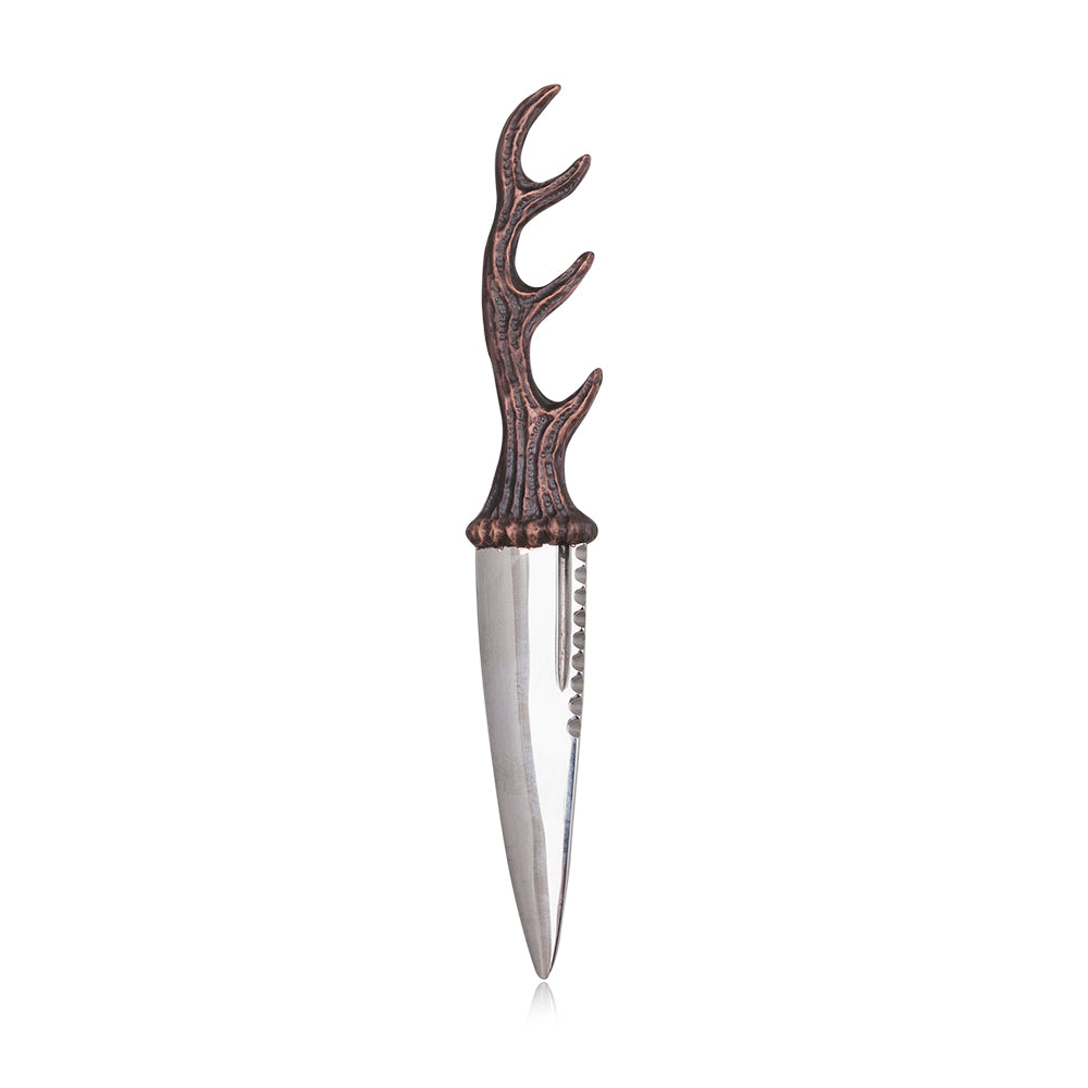 Antler Handle Sgian Dubh - Designed in Scotland - Braemar Highlandwear Chocolate Bronze