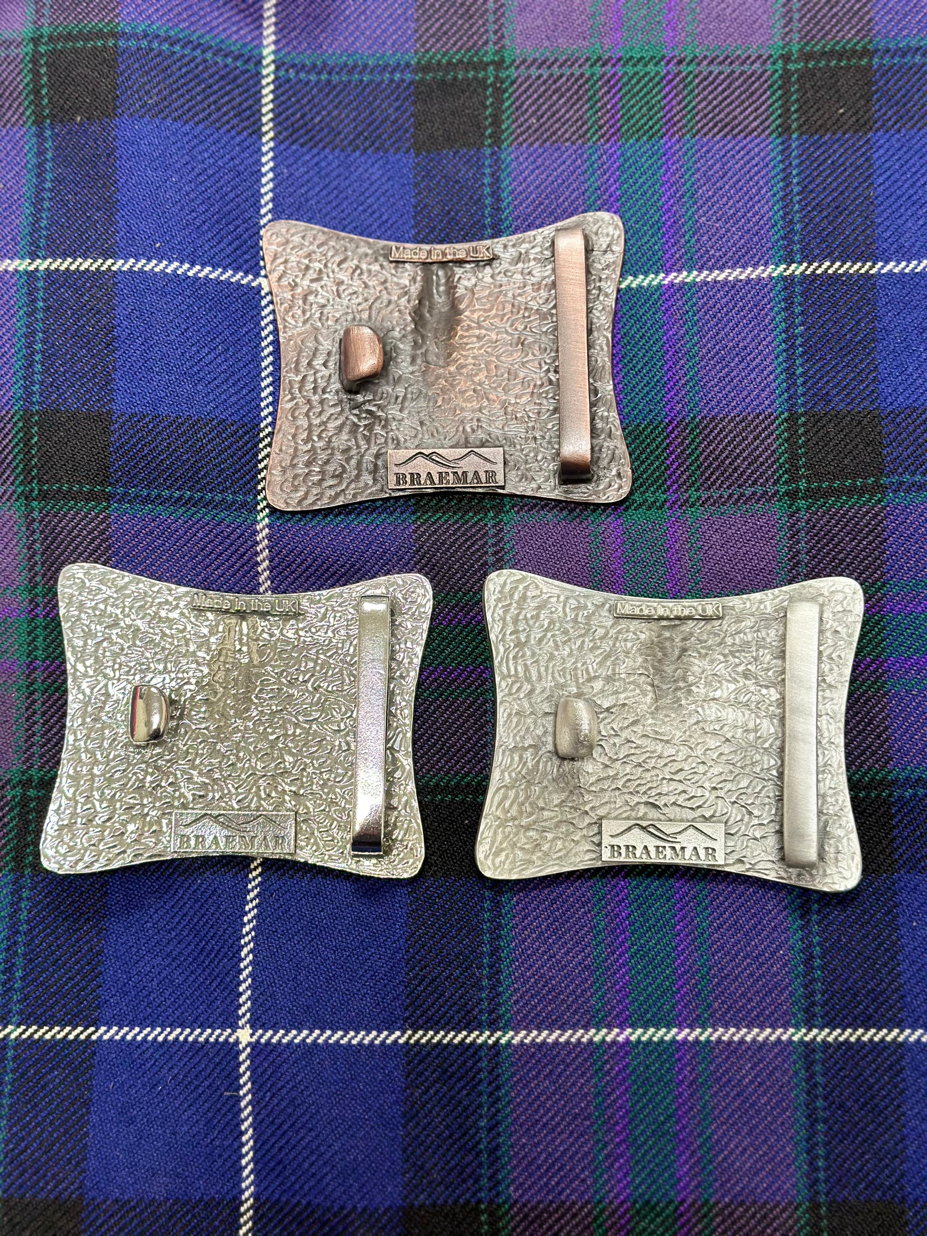 Luxury Scottish Rampant Lion Pewter Kilt Buckle - Braemar Highlandwear