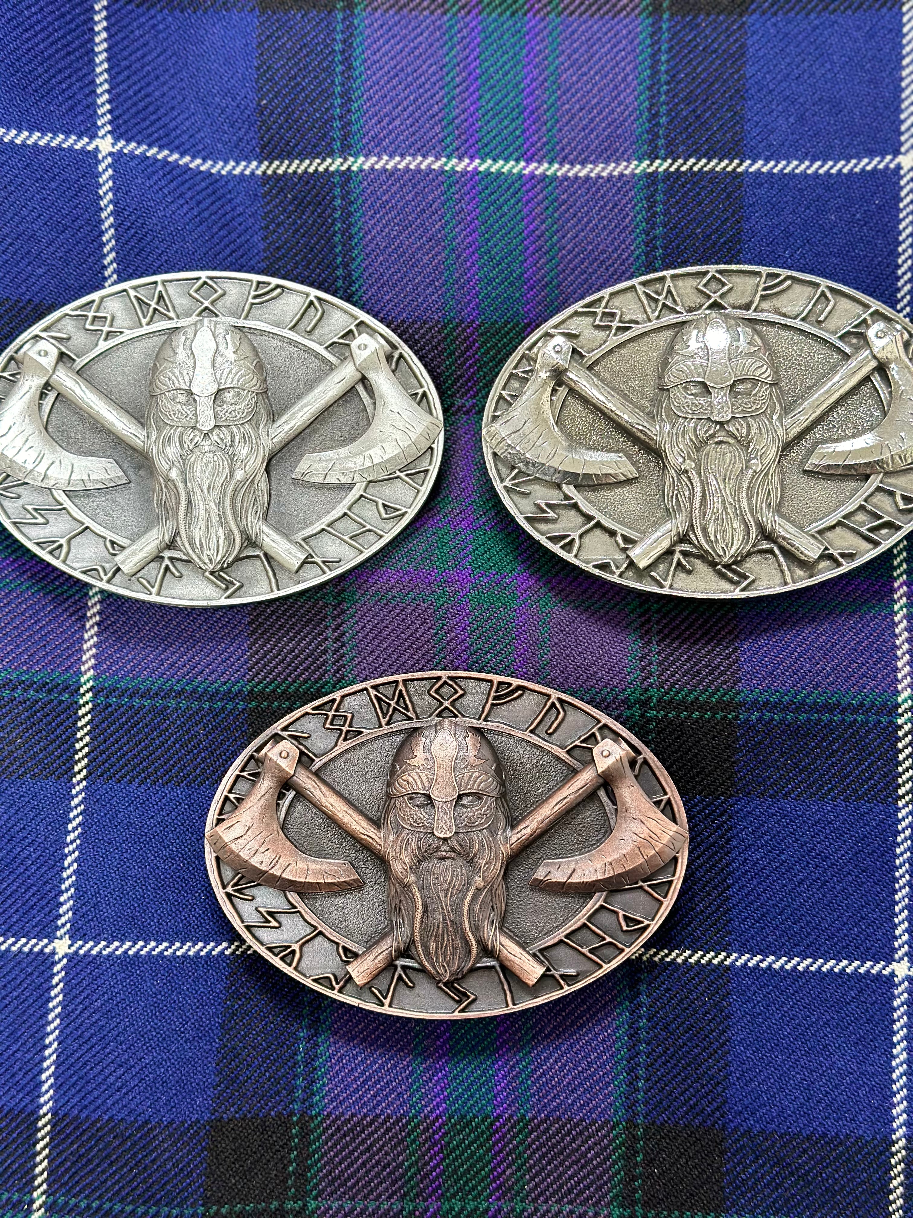 Handcrafted Viking Pewter Kilt Belt Buckle - Authentic English Design - Braemar Highlandwear
