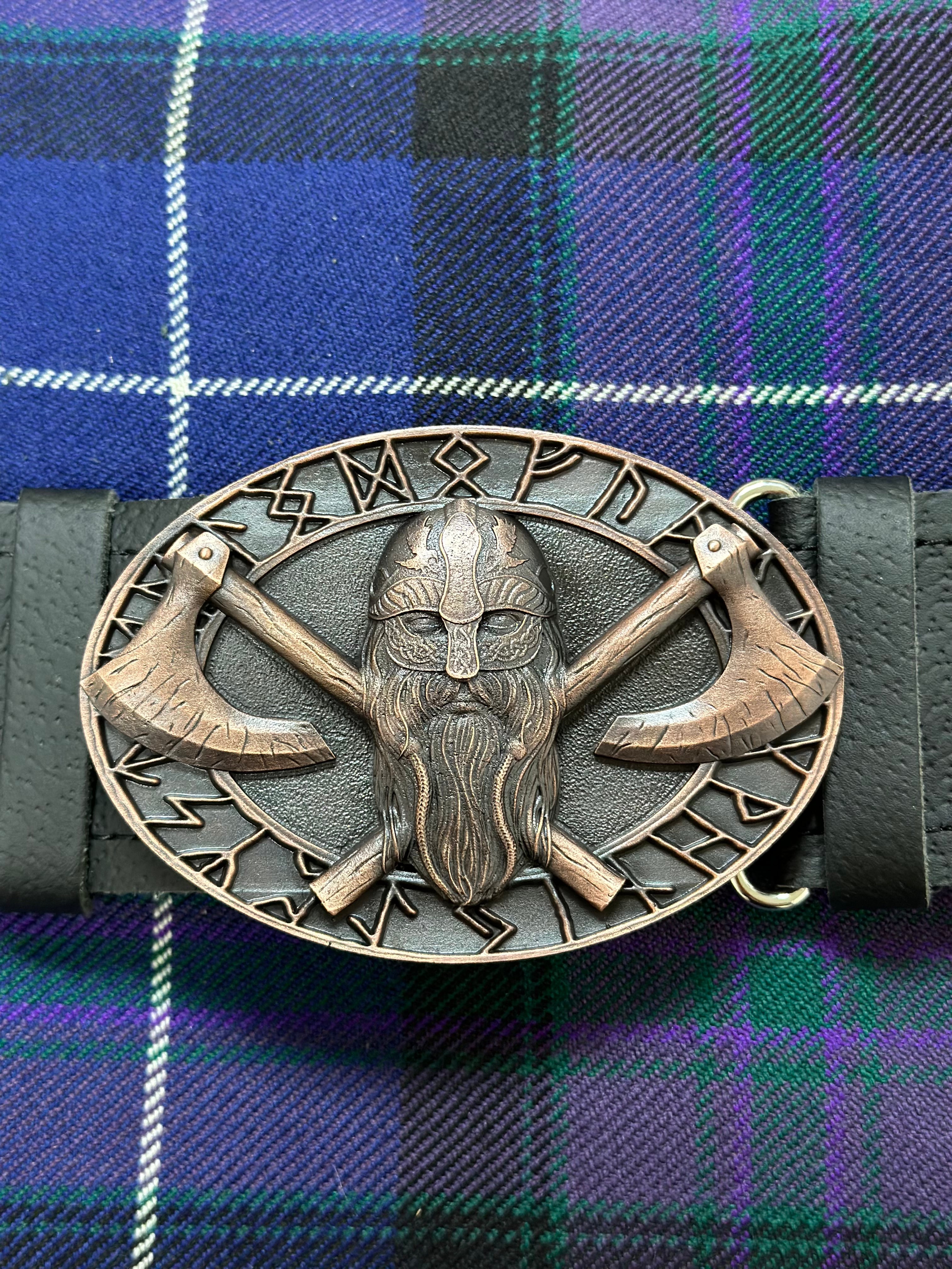 Handcrafted Viking Pewter Kilt Belt Buckle - Authentic English Design - Braemar Highlandwear